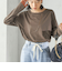 ワイド クルーネック コットン ロング スリーブ TEE