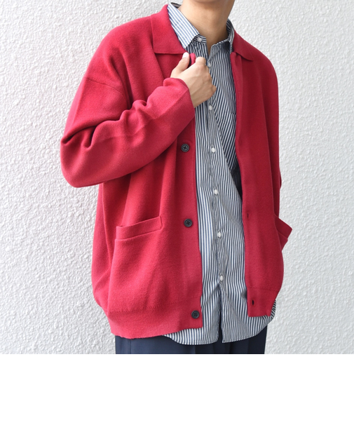 SHIPS any:〈手洗い可能〉ハイゲージ ミラノリブ ブラッシュド ニット ポロ カーディガン◇