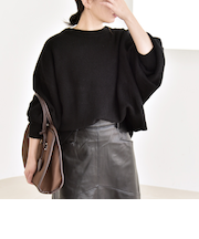 quaranciel:〈手洗い可能〉AQUA カシミヤ ミックス ドルマン ニット 25AW