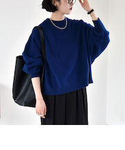 quaranciel:〈手洗い可能〉AQUA カシミヤ ミックス ドルマン ニット 25AW