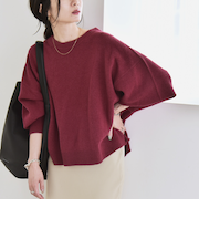 《予約》quaranciel:〈手洗い可能〉AQUA カシミヤ ミックス ドルマン ニット 25AW