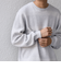 SHIPS any:〈手洗い可能〉コットン カシミヤ スウェットライク ニット 25AW◆