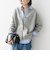 《一部予約》SHIPS any:〈手洗い可能〉AQUA カシミヤ ミックス スキッパー カーディガン