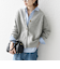 《一部予約》SHIPS any:〈手洗い可能〉AQUA カシミヤ ミックス スキッパー カーディガン