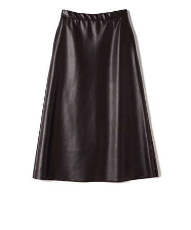 SHIPS Primary Navy Label:〈手洗い可能〉合皮 Aライン スカート