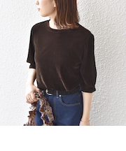 SHIPS Colors:〈手洗い可能〉フロッキー メッシュ 5分袖 トップス