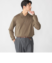 【SHIPS別注】JOHNSMEDLEY: 50th ANNIV ISIS ロングスリーブ ニット ポロシャツ