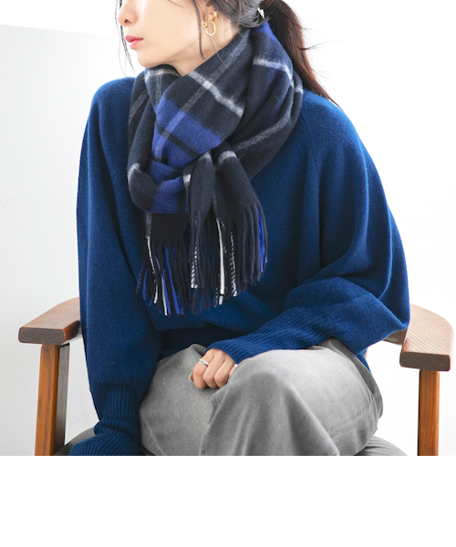 quaranciel: カシミヤ ミックス チェック ストール 25AW｜シップスの