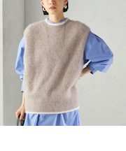 杢フォックス カシミヤ ニット ベスト
