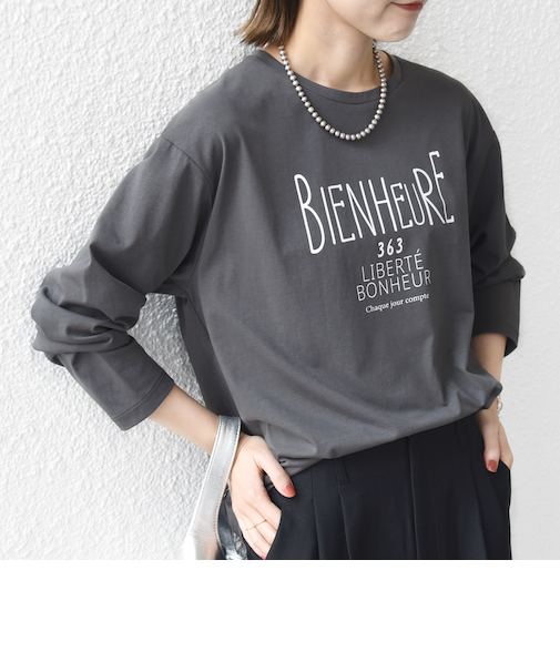 プリント ロゴ ロング スリーブ TEE