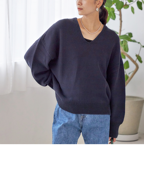 〈手洗い可能〉バルキーヤーン プルオーバー