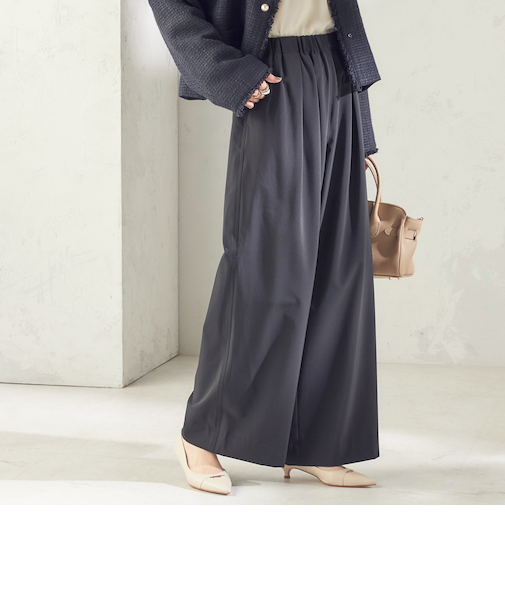 〈洗濯機可能〉ストレッチ ツイル イージー タック パンツ