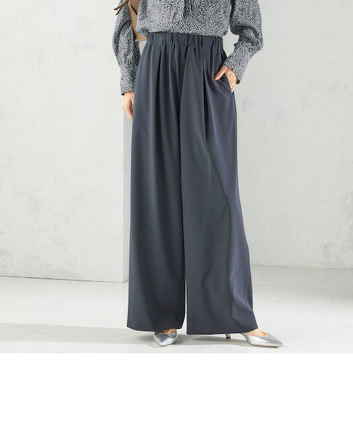 〈洗濯機可能〉ストレッチ ツイル イージー タック パンツ