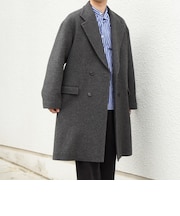 PURE WOOL MELTON ダブル チェスターコート 26AW◆