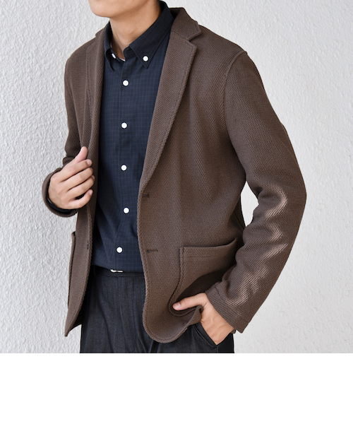 シップス/メンズのテーラードジャケット（ブラウン）の通販｜&mall