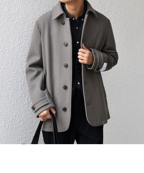 SHIPS any: PURE WOOL MELTON シングル Pコート 25AW◆