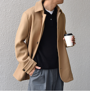 SHIPS any: PURE WOOL MELTON シングル Pコート 25AW◆
