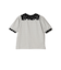 〈手洗い可能〉レース コンビ パフ スリーブ 半袖 Tシャツ