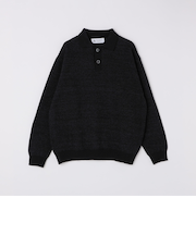 City Ambient Products:〈手洗い可能〉ポリエステル メッシュ ニット ポロ ロングスリーブ