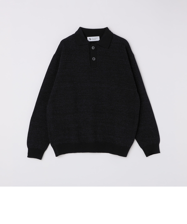 City Ambient Products:〈手洗い可能〉ポリエステル メッシュ ニット ポロ ロングスリーブ