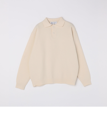 City Ambient Products:〈手洗い可能〉ポリエステル メッシュ ニット ポロ ロングスリーブ