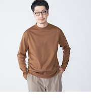 SHIPS: ハイゲージ クルーネック ロングスリーブ Tシャツ