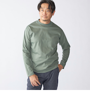 SHIPS: ハイゲージ クルーネック ロングスリーブ Tシャツ