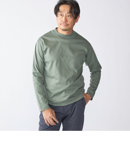 SHIPS: ハイゲージ クルーネック ロングスリーブ Tシャツ