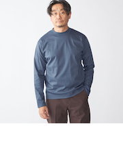 SHIPS: ハイゲージ クルーネック ロングスリーブ Tシャツ