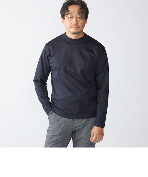 SHIPS: ハイゲージ クルーネック ロングスリーブ Tシャツ