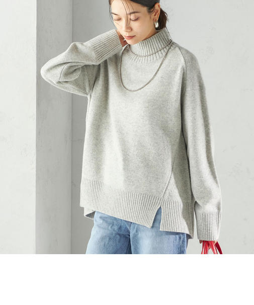 《予約》〈手洗い可能〉ウール カシミヤ ハイネック プルオーバー