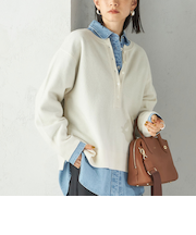 《予約》〈手洗い可能〉ウール カシミヤ 2WAY プルオーバー
