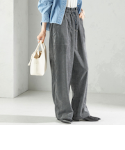 〈洗濯機可能〉TUMUGITO(R) コーデュロイ ドロスト パンツ