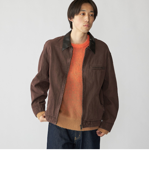 オーバーダイ コットンナイロン パディング ドリズラージャケット