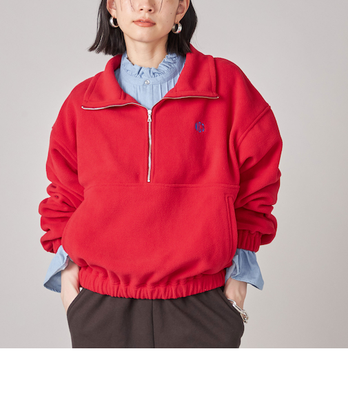 SHIPS NINE CASE:〈手洗い可能〉フリース ハーフ ジップ プルオーバー