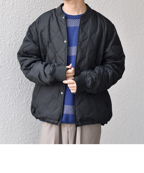 【美品】INDEPENDENT ダイヤキルト ブルゾン ブラック XL SHIPS any別注】TAION:〈手洗い可能〉ダイヤキルト スピンドル ダウン