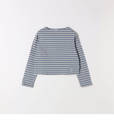 ORCIVAL:〈手洗い可能〉ボートネック ボーダー ロングスリーブ プルオーバー 25AW