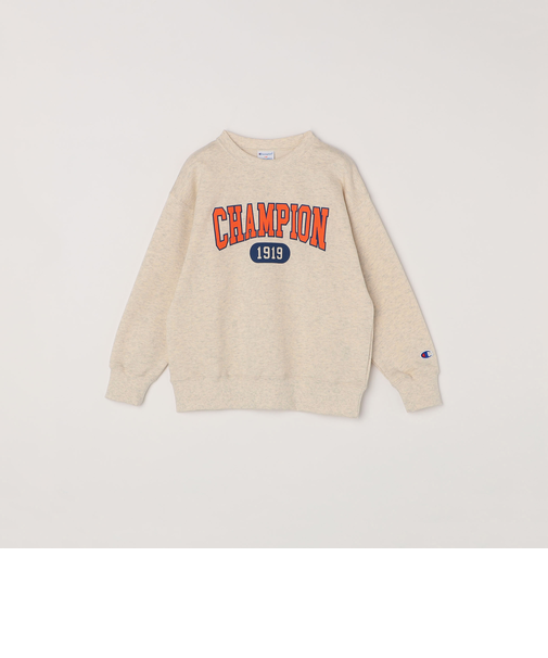 Champion: クルーネック カレッジライク ロゴ スウェット<KIDS>