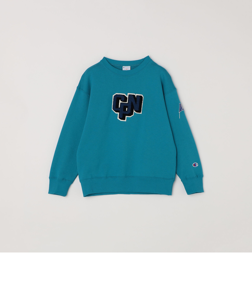 Champion: クルーネック CPN ロゴ 刺繍 スウェット <KIDS>
