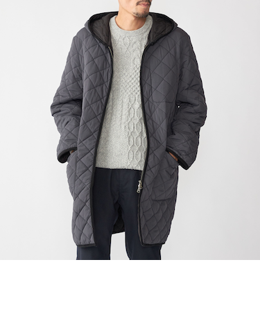 SHIPS:〈手洗い可能〉NETPLUS(R) キルティング フード コート