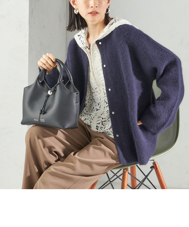 《予約》フォックス ブレンド ノーカラー ニット コート