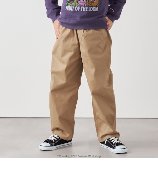 SHIPS any:〈洗濯機可能〉ツイル ストレッチ ワイド カーブ パンツ <KIDS>