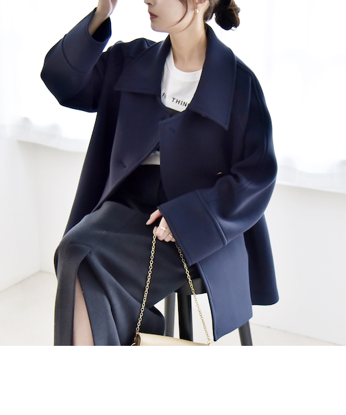 《追加予約》quaranciel:〈手洗い可能〉ダンボール ステンカラー ジャケット コート25AW