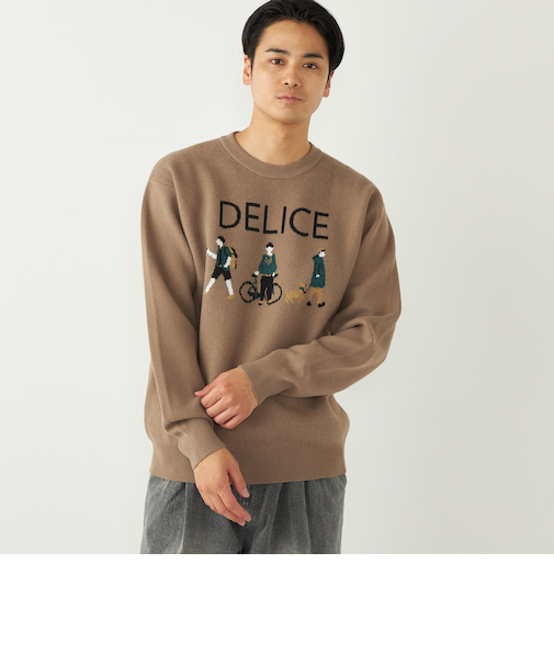 SHIPS Colors:〈洗濯機可能〉モチフワ 総柄 ニット◇