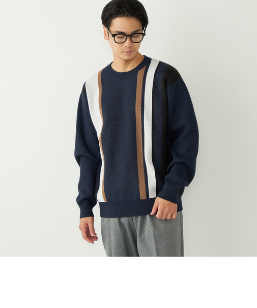 SHIPS Colors:〈洗濯機可能〉モチフワ 総柄 ニット◇