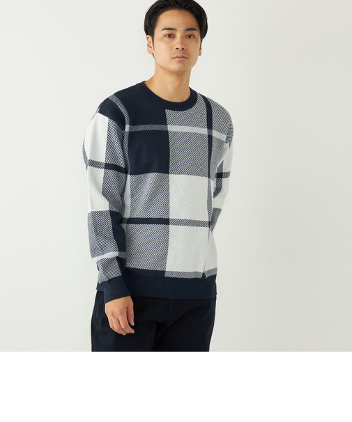 SHIPS Colors:〈洗濯機可能〉モチフワ 総柄 ニット◇