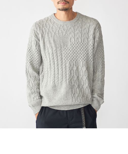 SHIPS: 〈手洗い可能〉コットン ウール アラン プルオーバー ニット