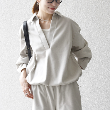 SHIPS any:〈手洗い可能〉ウォーム スキッパー ドロスト シャツ