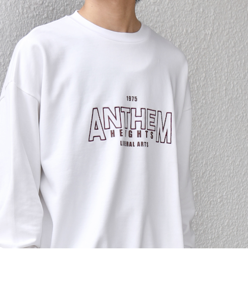 SHIPS any: any city カレッジライク プリント&刺繍 リラックス スウェット◇