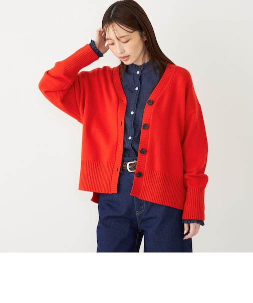 SHIPS Colors:〈手洗い可能〉フラッフィー Vネック カーディガン◇